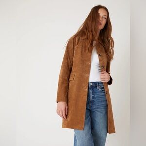 blank nyc dirt bike suede trench - new with tags never worn brown size small
